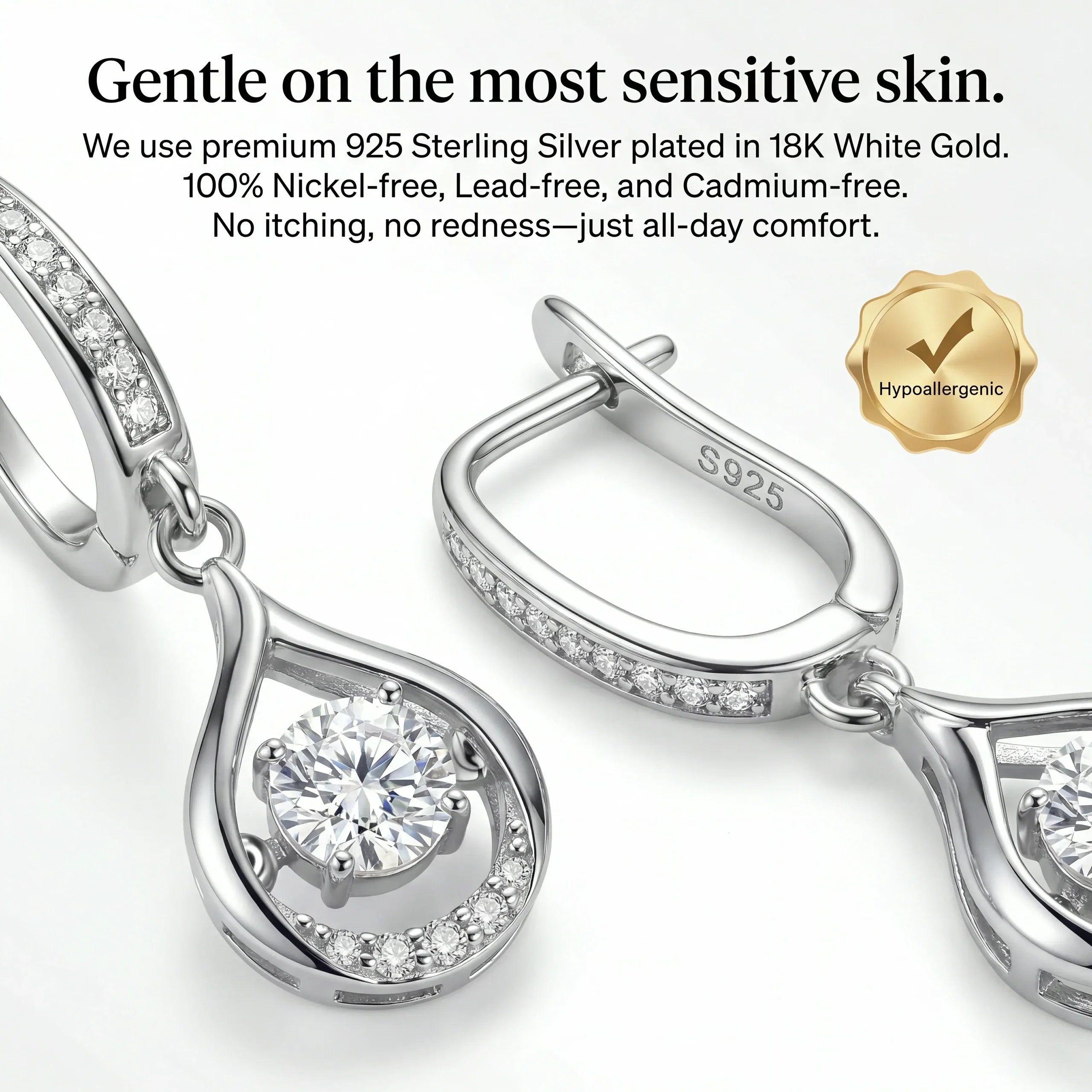 🔥 LAST DAY 90% OFF:1-Carat "Dancing" Moissanite Earrings – The Pure S925 Comfort & Sparkle You Deserve💎
