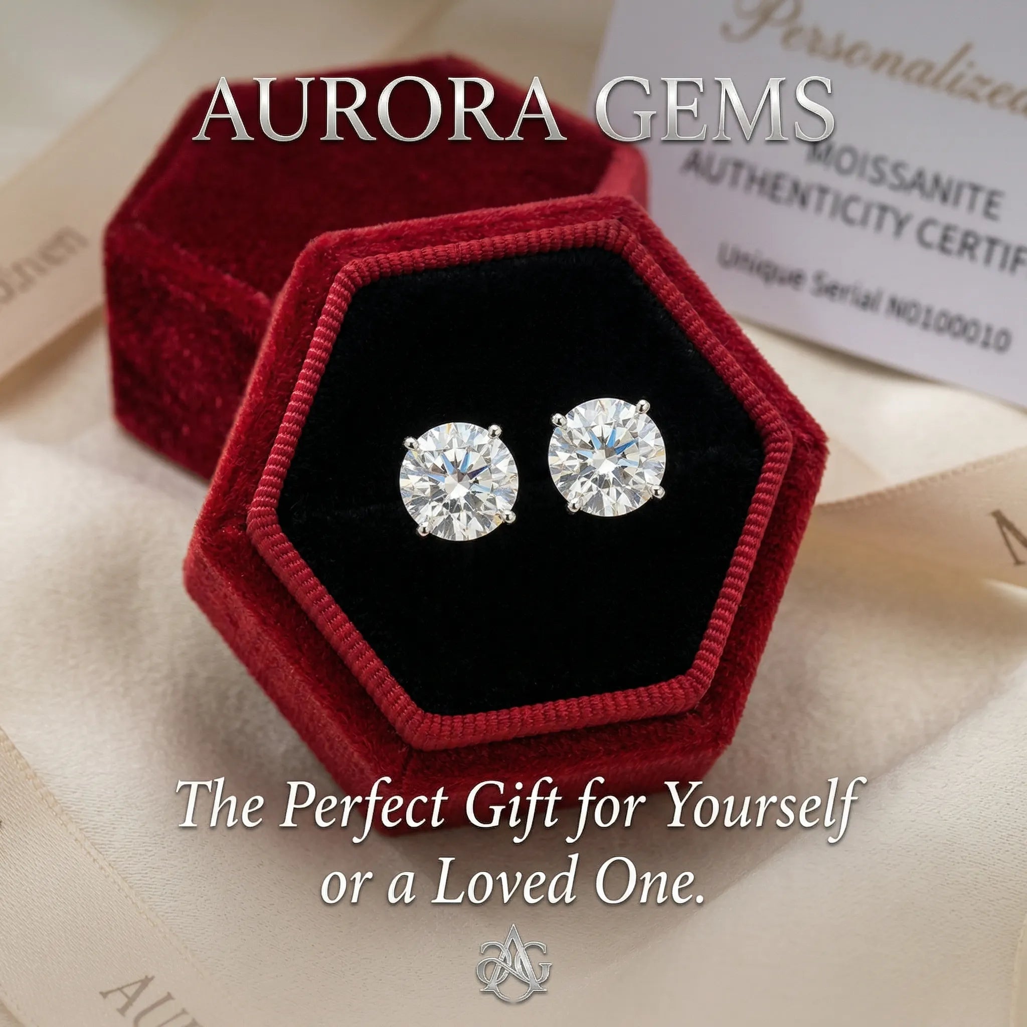 4.00 CTW Classic Round Lab-Created Diamond Stud Earrings - Secure 4-Prong & Hypoallergenic-Last Day Sale🔥90% OFF
