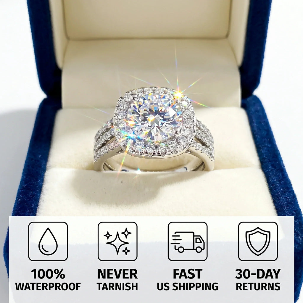 🚨 Only Today: 90% OFF |The Flawless $10k Illusion Ring | VVS1 Lab-Grown Diamond (Tarnish-Free)