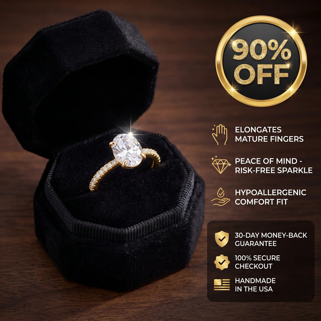 🔥 90% OFF TODAY: The Radiant 4.50-Carat Premium Diamond Simulant Ring - 14K Gold Plated