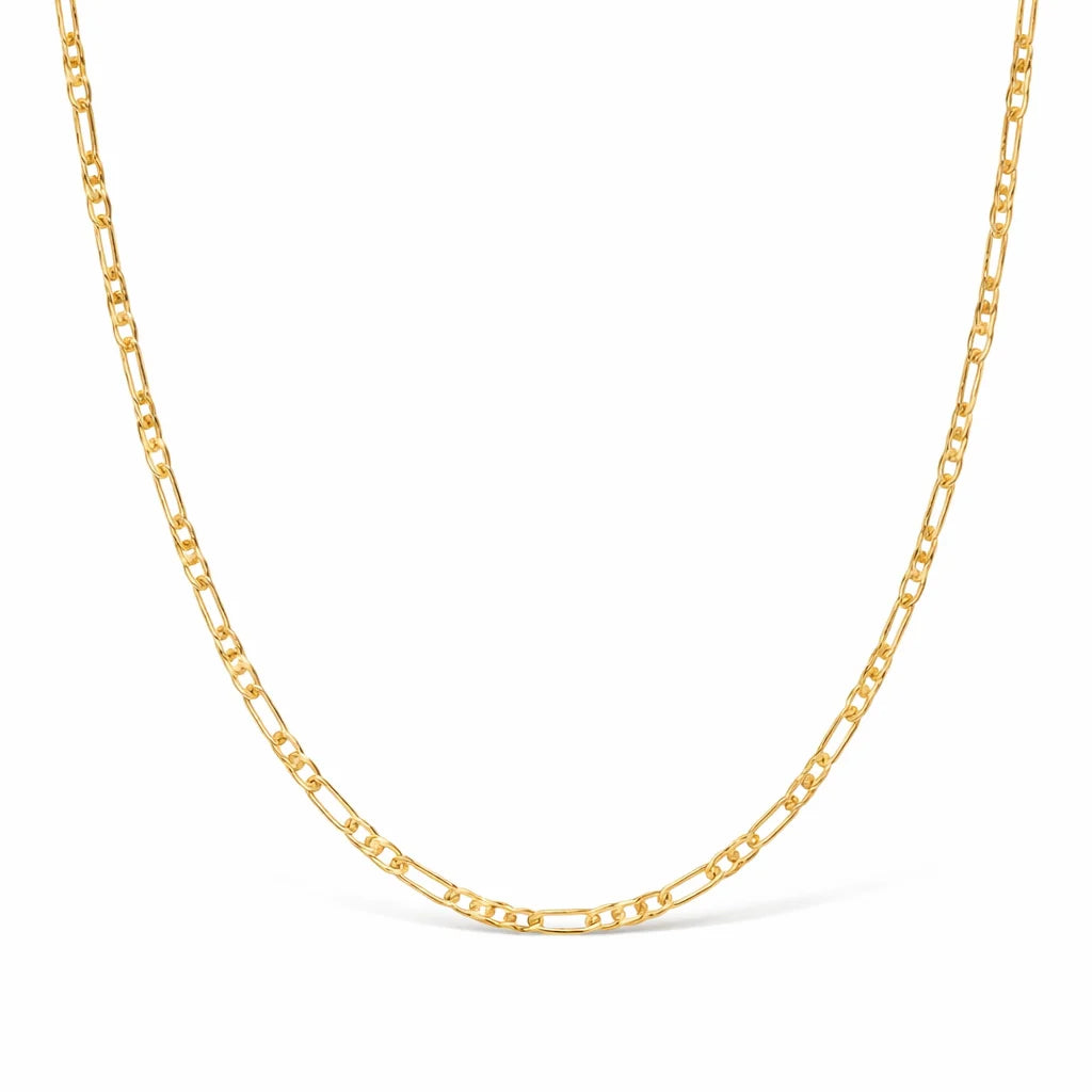 Minimalist Gold Geometric Link Necklace