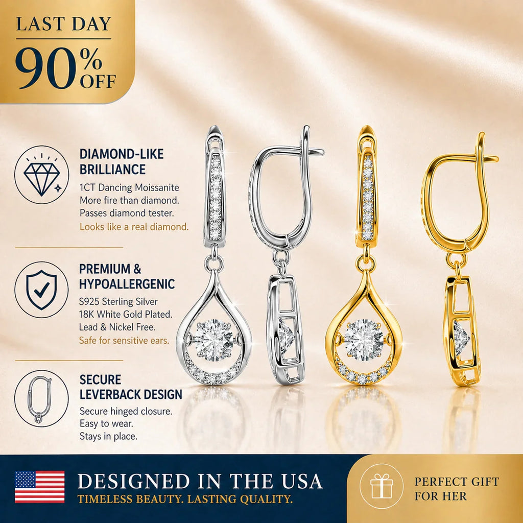 🔥 LAST DAY 90% OFF:1-Carat "Dancing" Moissanite Earrings – The Pure S925 Comfort & Sparkle You Deserve💎