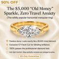 🔥 LAST DAY 90% OFF: Anti-Spin VVS1 Flawless Moissanite East-to-West Marquise Ring in 14K Gold