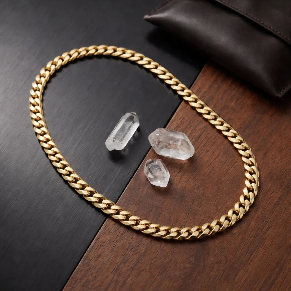 Minimalist Gold Wide Cuban Link Necklace