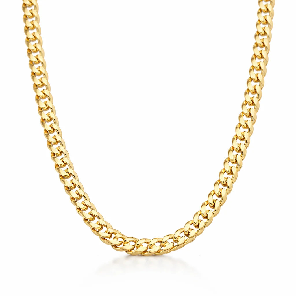 Minimalist Gold Wide Cuban Link Necklace
