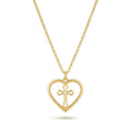Heart Cross Pendant Necklace