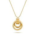 Minimalist Multi Ring Pendant Necklace