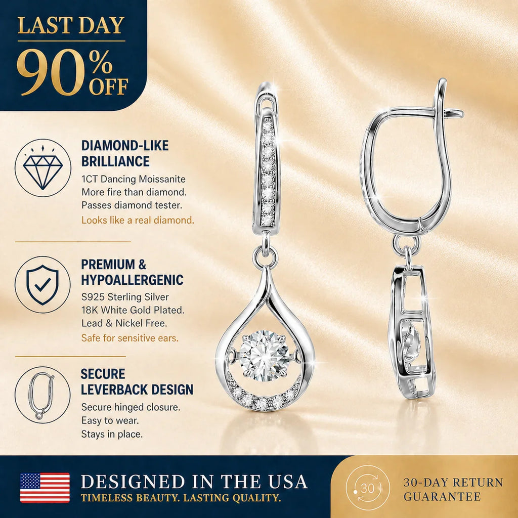 🔥 LAST DAY 90% OFF:1-Carat "Dancing" Moissanite Earrings – The Pure S925 Comfort & Sparkle You Deserve💎